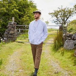 Blue Stripe Grandad Shirt