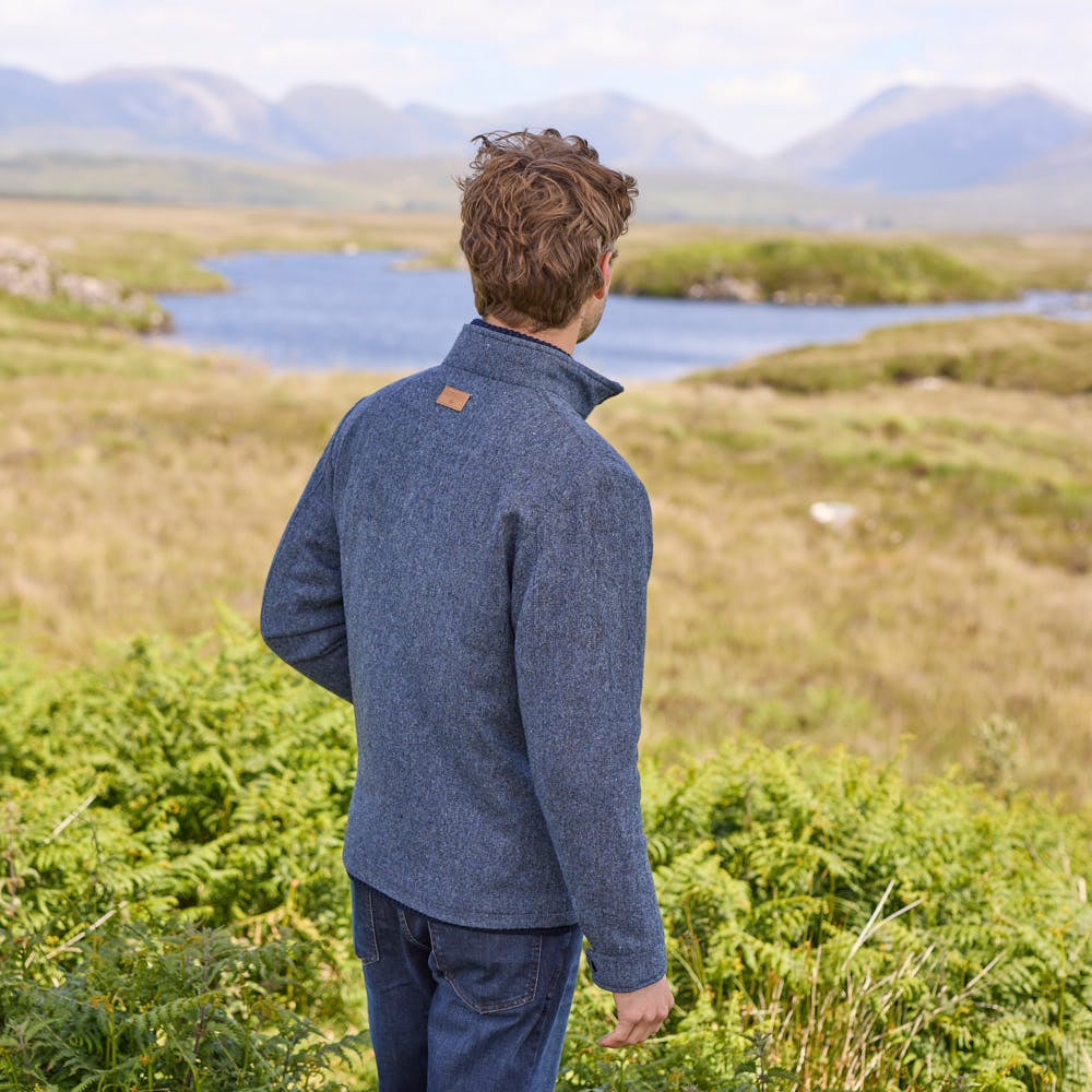 Donegal Herringbone Zipper Jacket at The Irish Store