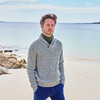 Shawl Collar Button Sweater