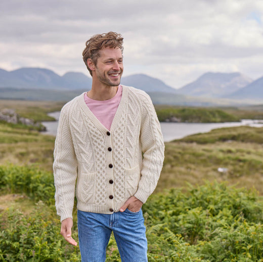 Handknit V-Neck Cardigan