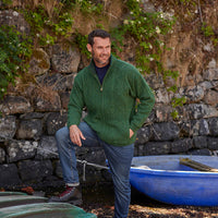 Men's Signature Lined Fisherman Zipper Cardigan