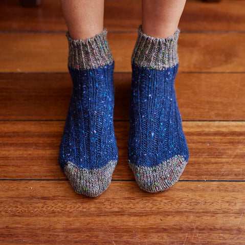 Two Tone Wool Ankle Socks