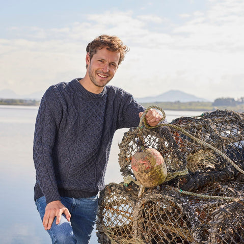 Men's Heritage Crew Neck Aran Sweater