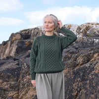 Women's Heritage Crew Neck Aran Sweater