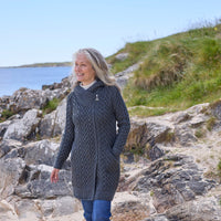 Women's Heritage Aran Hooded Zipper Coat