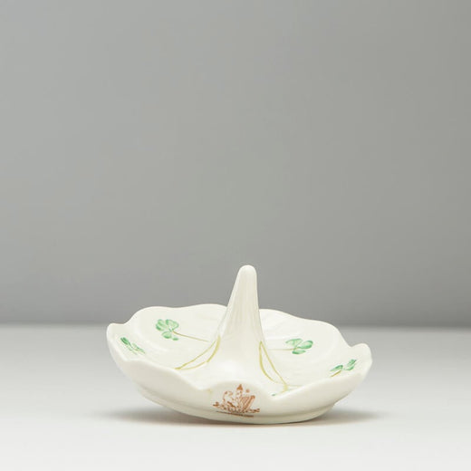 Belleek Shamrock Ring Holder