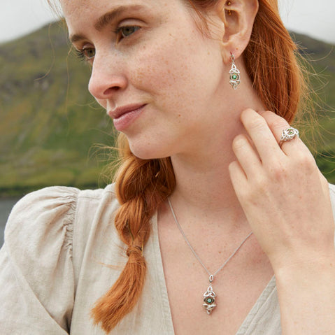 Dancing Stone Trinity Knot Pendant