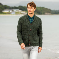 The Irish Store Men's Classic Aran Cardigan