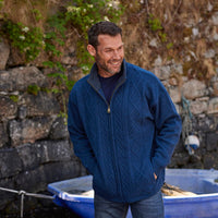Men's Signature Lined Fisherman Zipper Cardigan
