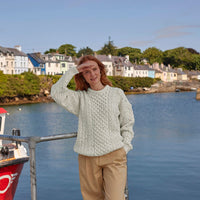 Women's Traditional Crew Neck Aran Sweater