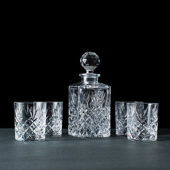 Galway Crystal Renmore Decanter & Glasses Set