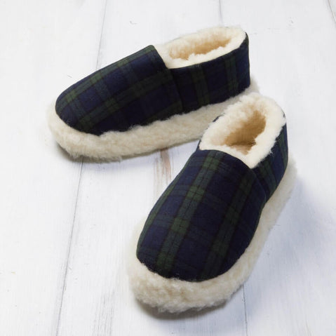 Green Classic Tartan Slippers