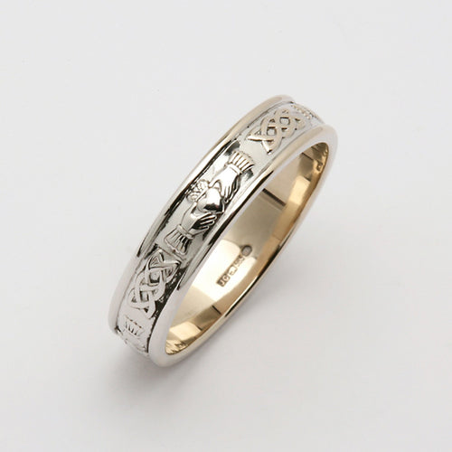 14K Gold Corrib Claddagh Wedding Band