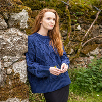 Womens Clifden Aran Sweater by Paul Costelloe