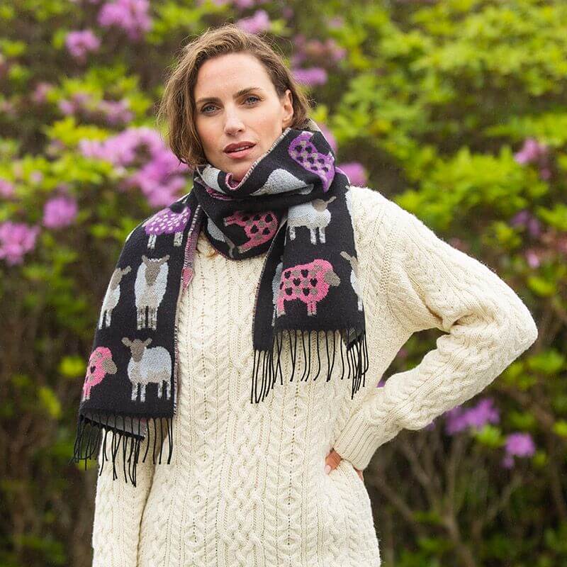 Fringed Sheep Scarf at The Irish Store