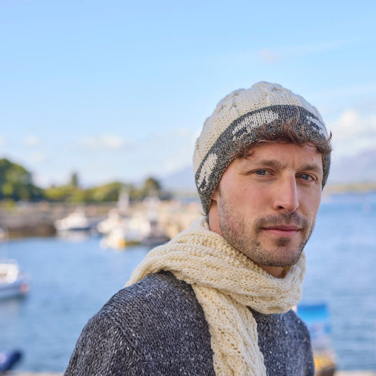 Men's Aran Sheep Hat