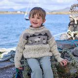 Pull Aran pour enfants avec des moutons 