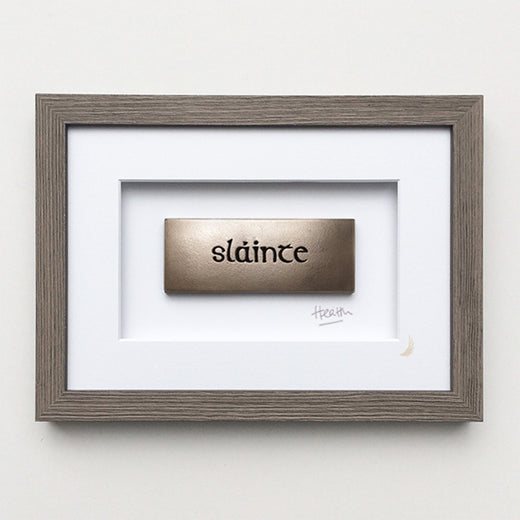 Wild Goose Framed Slainte (Health) Plaque