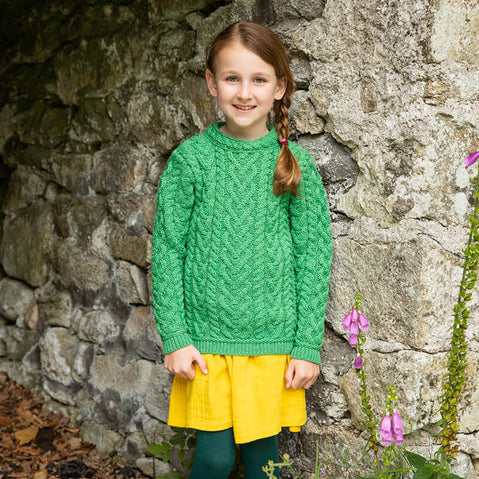 Girls Cara Aran Sweater
