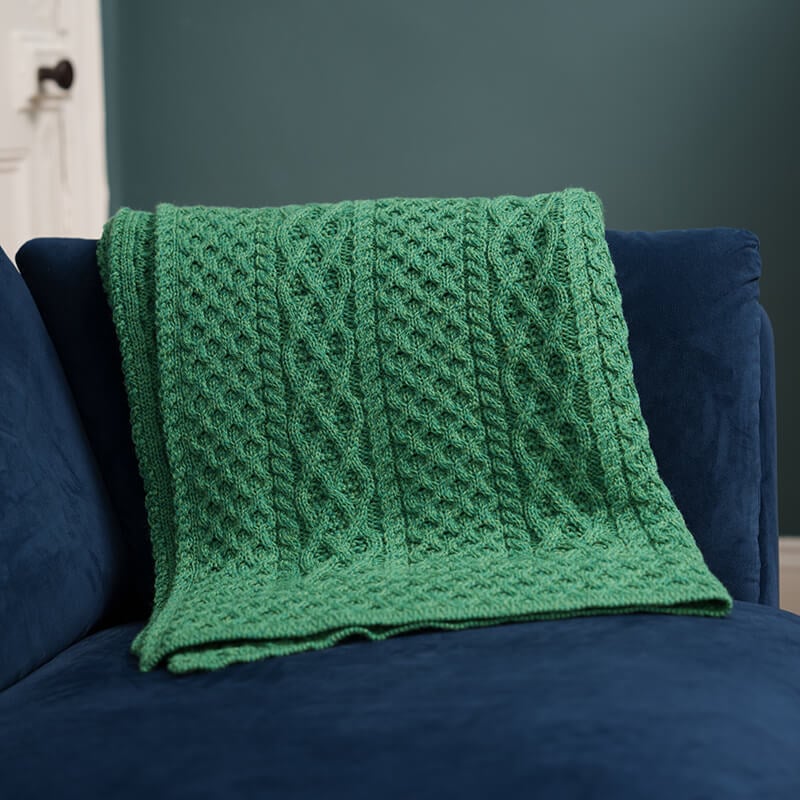 Fisherman Classic Aran Wool Blanket