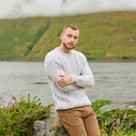 Men's Crew Neck Irish Wool Classic Sweater