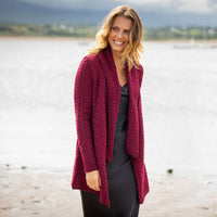 Ladies Glenross Waterfall Aran Cardigan