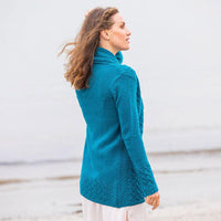 Womens Adare One Button Aran Cardigan