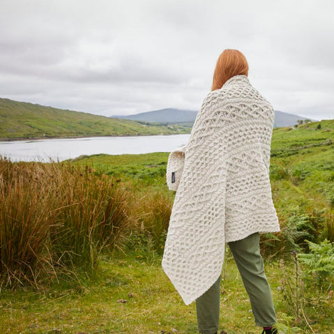 Aran Throw Blanket