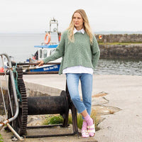 The Rusheen Cropped Aran Sweater