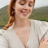 St Brigid's Cross Silver Earrings