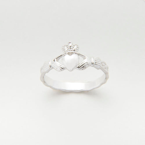 Ladies Silver Irish Claddagh Ring