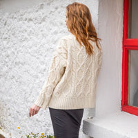 Womens Clifden Aran Sweater by Paul Costelloe