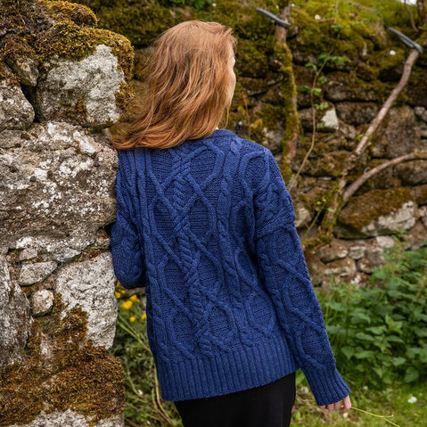 Womens Clifden Aran Sweater by Paul Costelloe