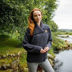 Women's One Button Aran Cardigan