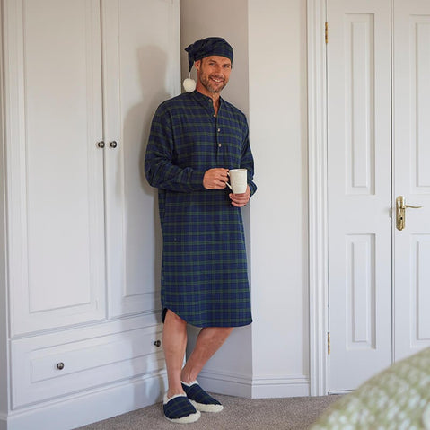 Men's Cotton Flannel Nightshirt