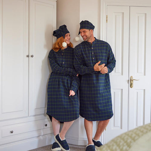 Men's Cotton Flannel Nightshirt at The Irish Store