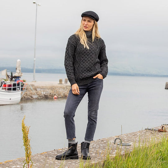 Women's Heritage Crew Neck Aran Sweater