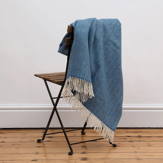 Mc Nutt Blue Sky Herringbone Blanket