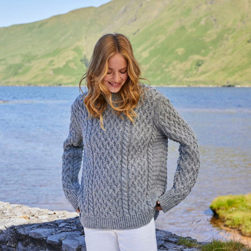 Women's McConnell Fermoy Aran Sweater at The Irish Store