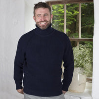 Mens Rollneck Fisherman Irish Sweater
