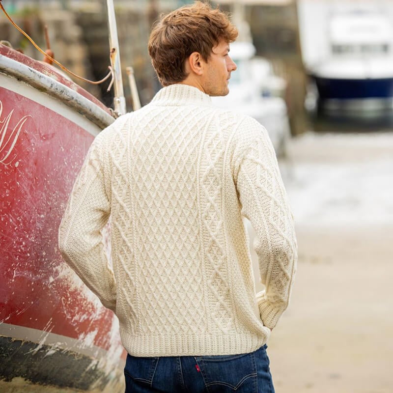 Men's Classic Fisherman Button-Mock Sweater | The Irish Store Men's Classic Fisherman Button-Mock Sweater | The Irish Store