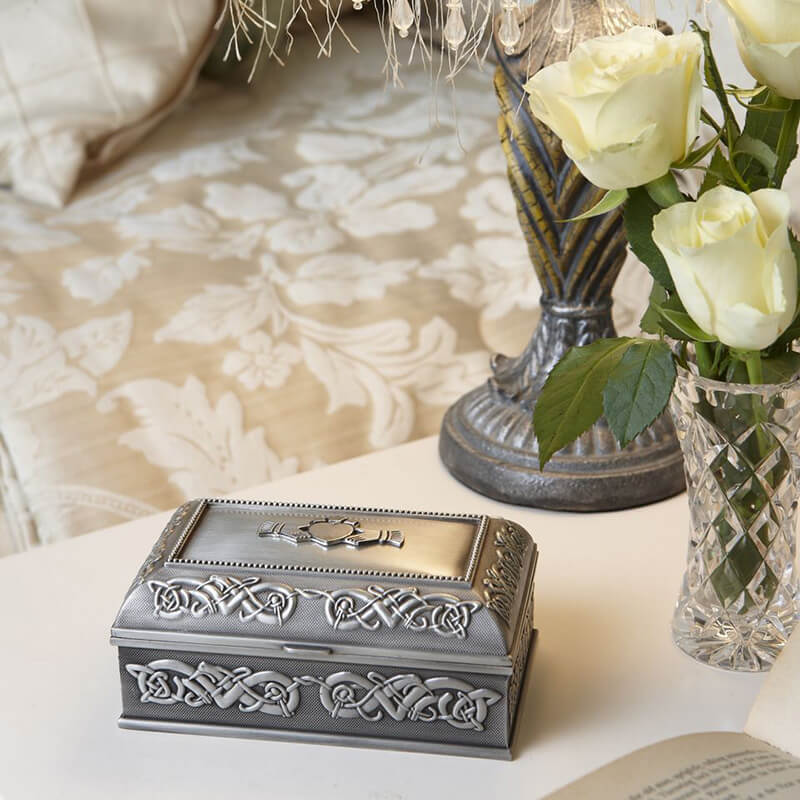 Mullingar Pewter Irish Jewelry Box Medium - The Irish Store