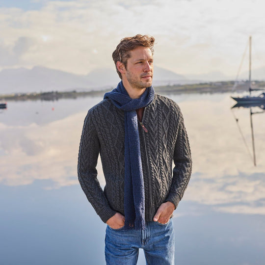 Navy Skellig Scarf