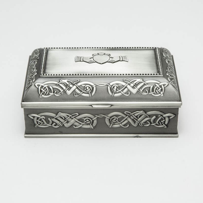 herlipto tweed jewelry box ノベルティ Mullingar Pewter Irish Jewelry Box Large - The Irish Store