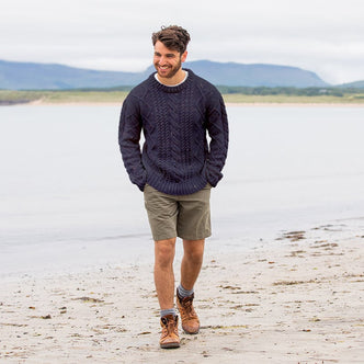 Mens Shandon Aran Sweater by Paul Costelloe