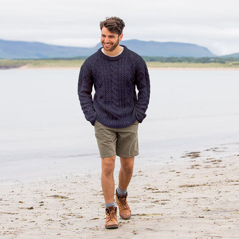 Mens Shandon Aran Sweater by Paul Costelloe