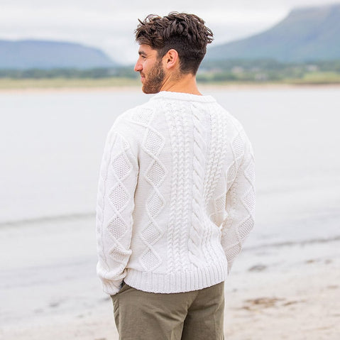 Mens Shandon Aran Sweater by Paul Costelloe