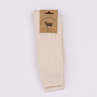 Cashmere blend womens socks- cream