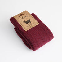 Cashmere Blend Mens Socks - Burgundy