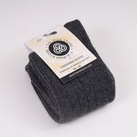 Cashmere Blend Men's Socks- Dark Grey